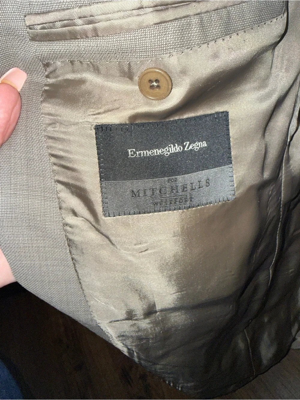 Ermenegildo Zegna Traveller Micronsphere Mens 52R Gray Wool Silk Blazer Italy